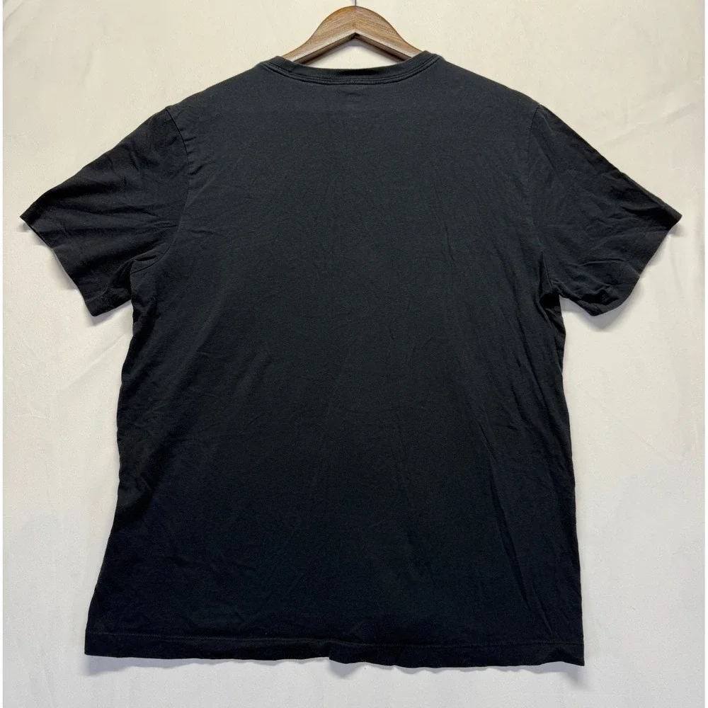 Nike Sportswear Club T Shirt Men Large Black Cotton Embroidered Logo Classic Fit